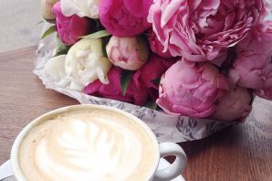 Кофе цветы утро картинки