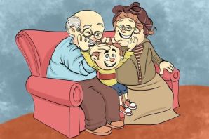 Бабушка с внучкой картинки прикольные