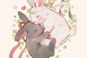Милые нарисованные кролики картинки