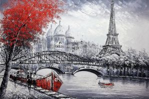 Париж картинки нарисованные