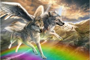Картинки волки с крыльями