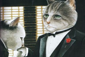 Кот в галстуке картинка