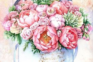 Цветы розовые картинки с днем рождения