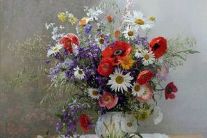 Полевые цветы в вазе картинки
