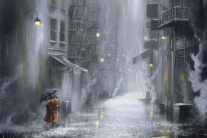 Картинки прогулка под дождем