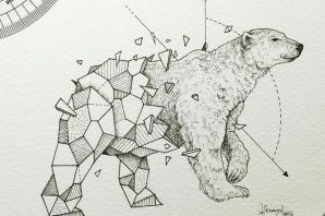 Геометрическая картинка медведь