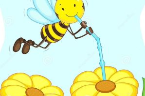 Картинка пчелка на цветке
