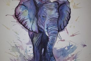 Слон картинки нарисованные