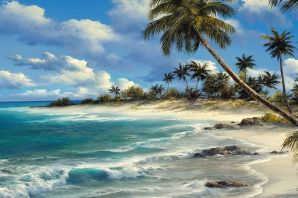 Картинки море пляж пальмы песок