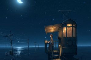 Ночь море луна картинки
