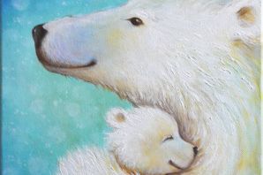 Картинки белых медведей с медвежатами