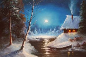 Православные картинки спокойной ночи зима
