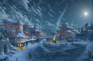 Картинки зима в деревне