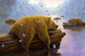 Картинка медведица с медвежатами