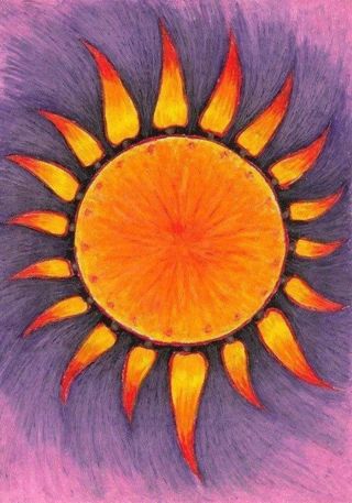 Нарисованное солнце картинки