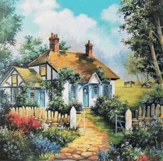 Нарисованные картинки домик в деревне
