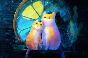 Картинки спокойной ночи с котятами