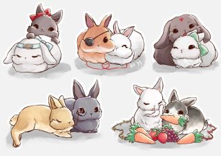 Милые кролики картинки для срисовки
