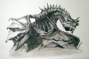 Картинки карандашом дракон