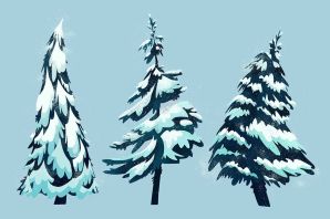 Картинки деревья в снегу