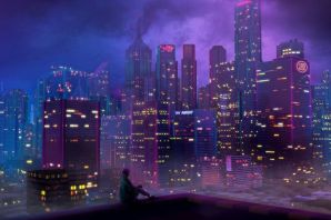 Ночной город картинки рисунки