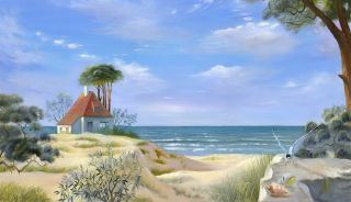 Картинки дом у моря