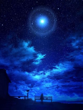Ночное небо со звездами картинка