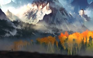 Картинки горы лес вода