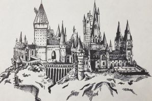 Нарисованный замок картинки