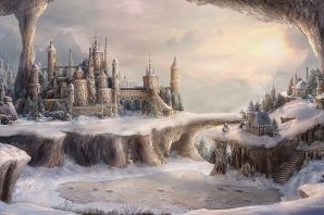 Картинка замок зимой