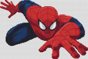 Пиксельная картинка человека паука