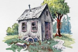 Деревянный дом картинка