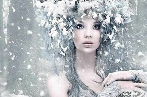 Красивые картинки женщина зима