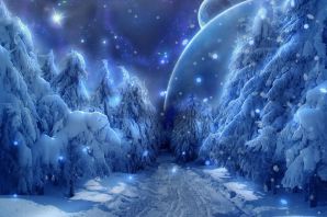 Сказочный зимний лес картинки