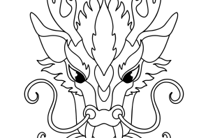 Голова дракона картинка раскраска
