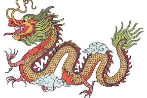 Зеленый китайский дракон картинки