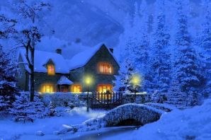 Красивые зимние домики картинки