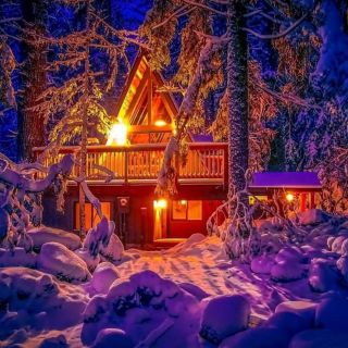 Чудесной зимней ночи картинки