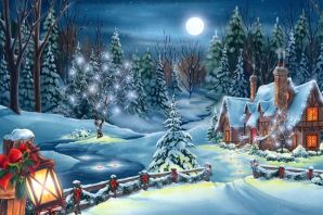 Зимний сказочный пейзаж картинки