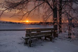 Вечерний зимний пейзаж картинки