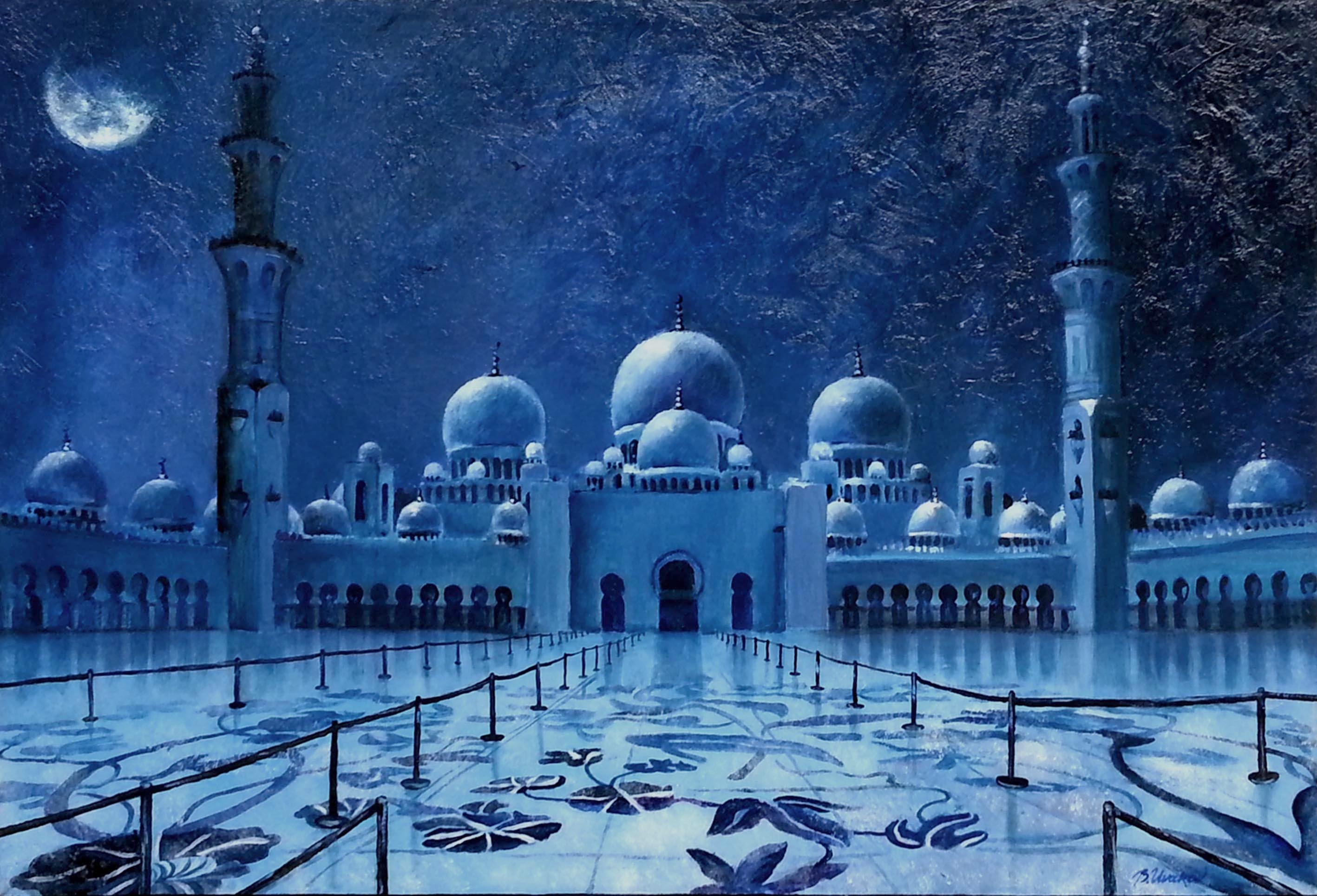 Восточное время вечер. Восточный Багдад мечеть. Мечеть шейха Зайда акварель. Мечеть шейха Зайда ночью. Ночь дворец Багдад.