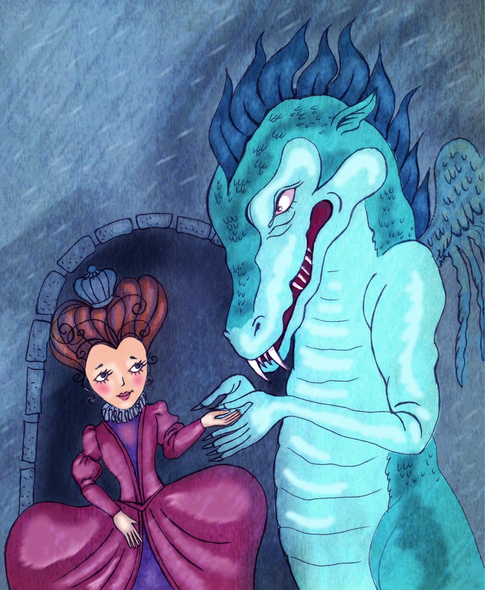 Принцесса и дракон прикольные картинки