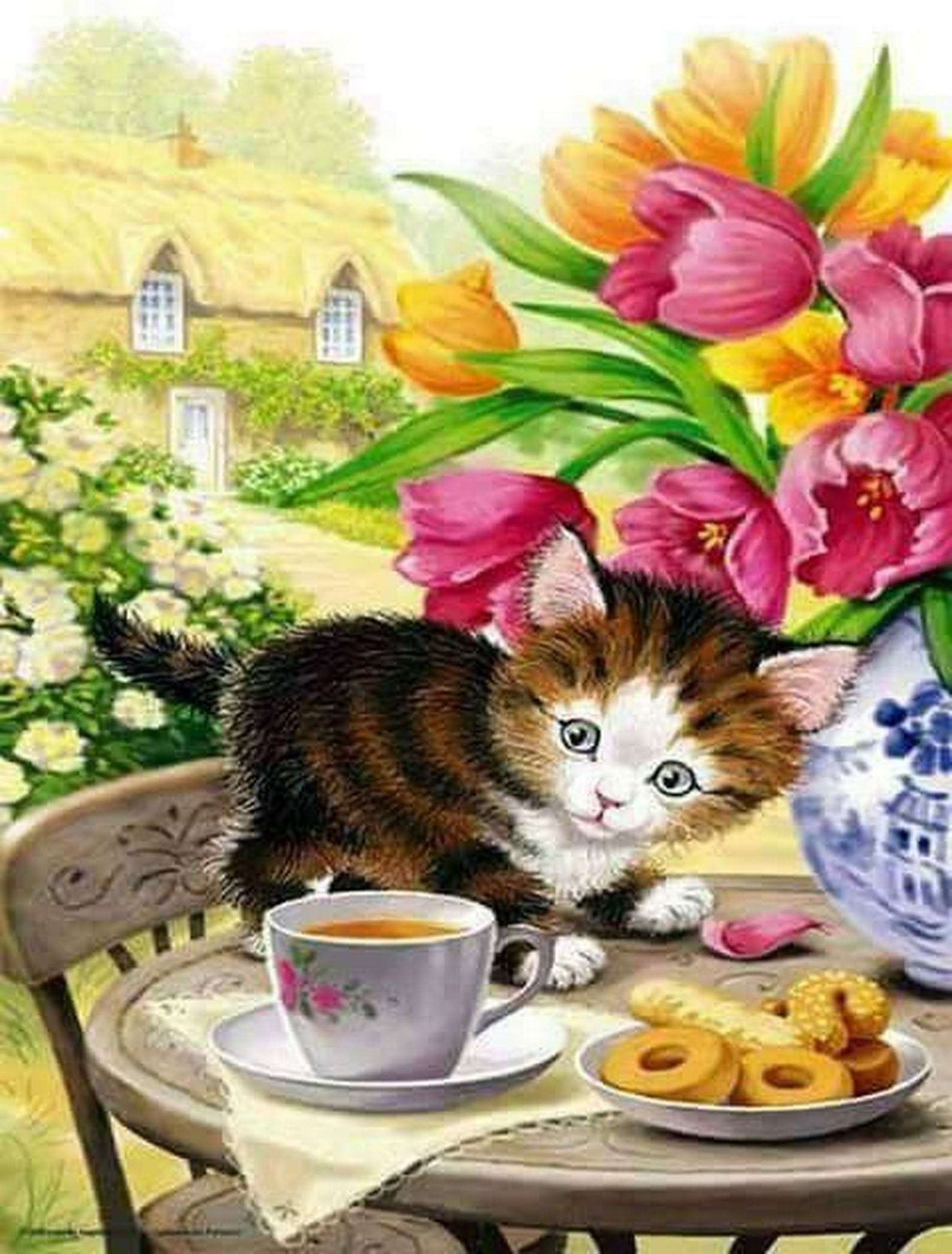 Добро утро хорошего дня с котиками. Прекрасного дня кошечки. Доброе утро котики. Чудесного утра с животными. Открытки чудесного дня.