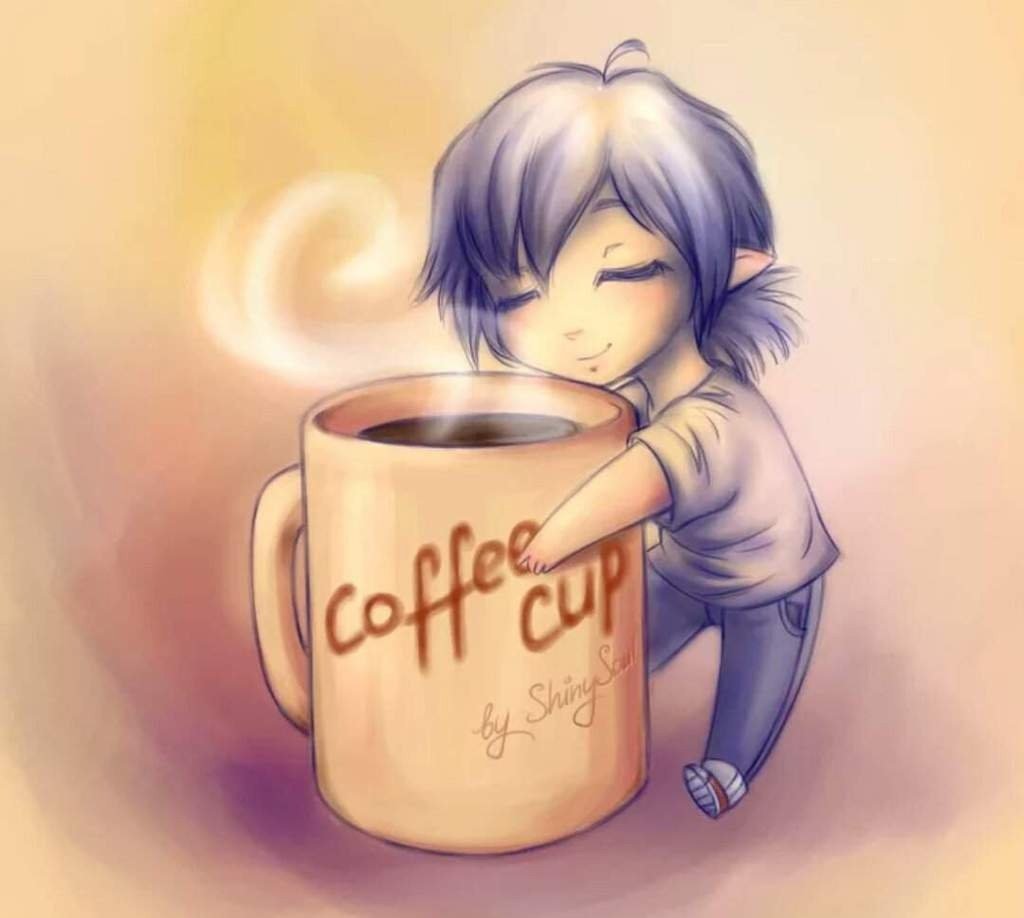 Чашка кофе аниме