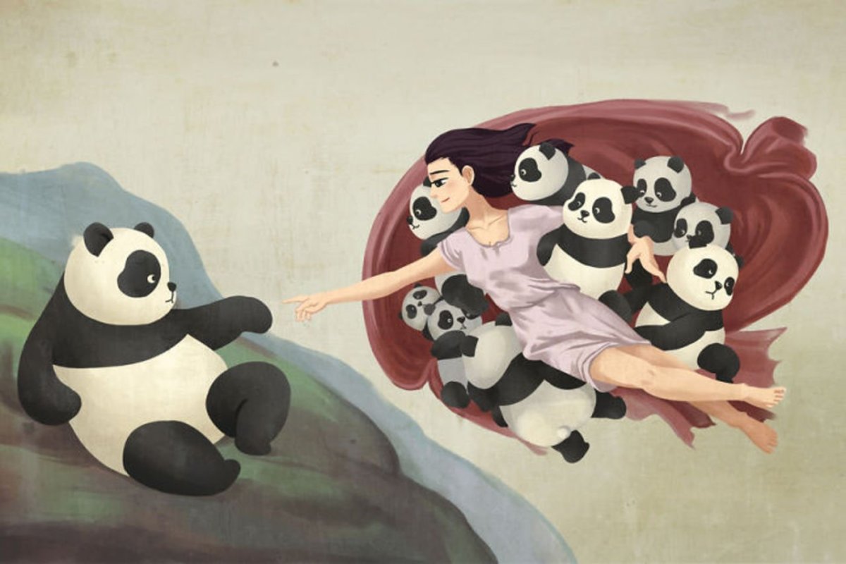 Панда картинки прикольные