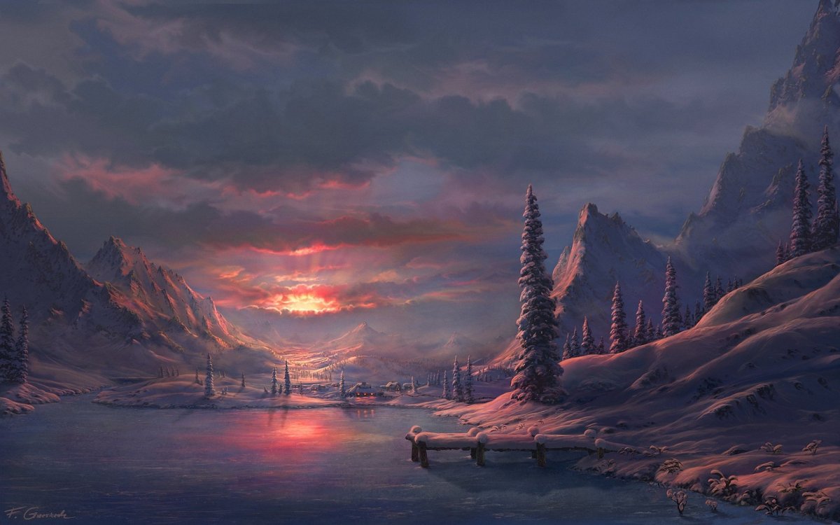 Картинки со снегом красивые пейзажи