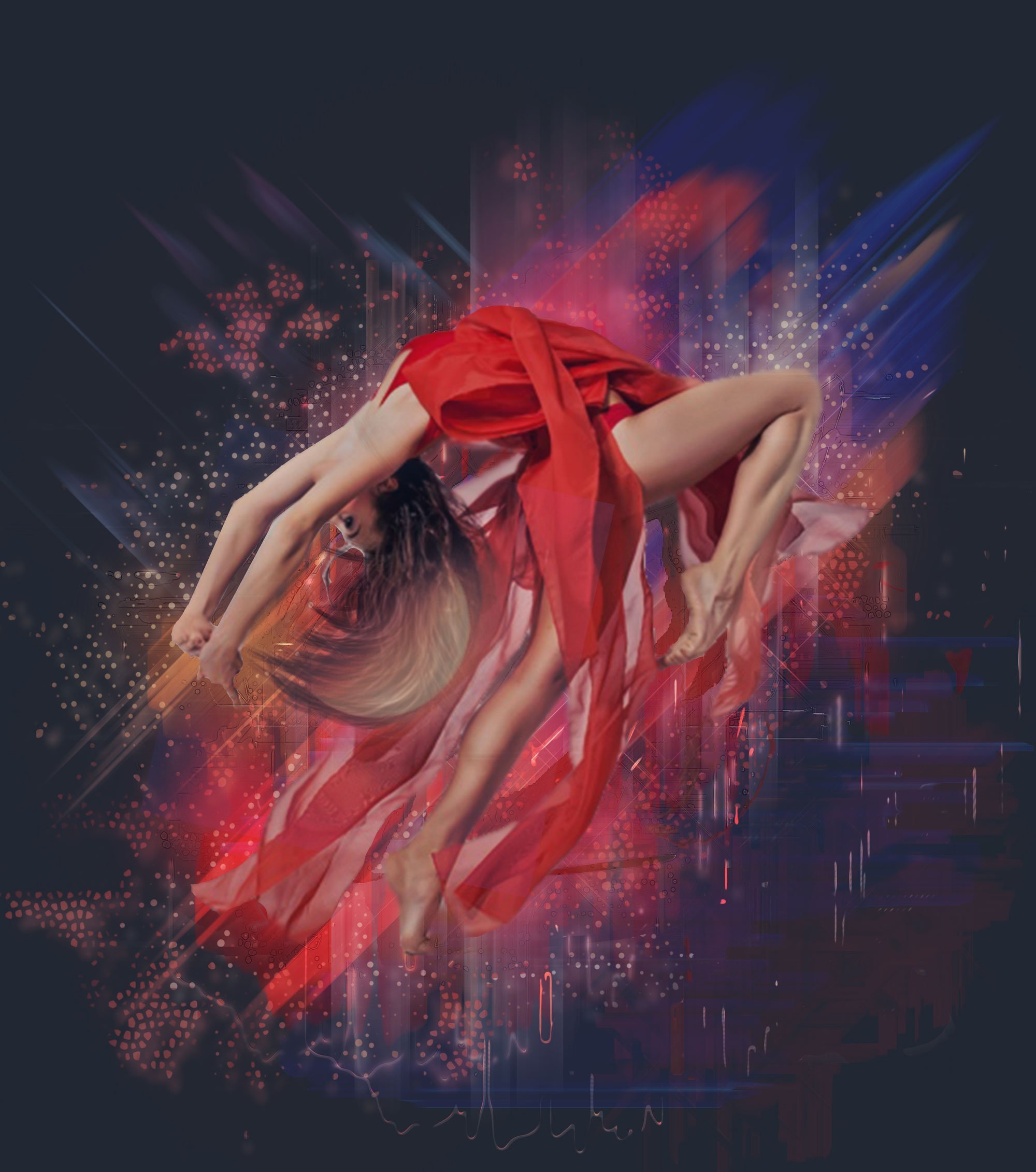 Эндорфин танцы. Танцующая девушка. Танцующая девушка в Красном. Девушка танец арт. Девушка в Красном платье танцует.