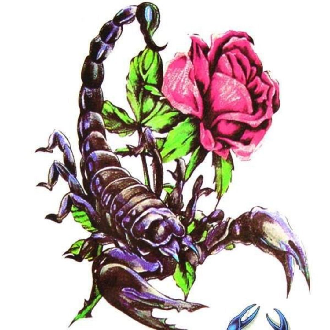 Скорпион с розой