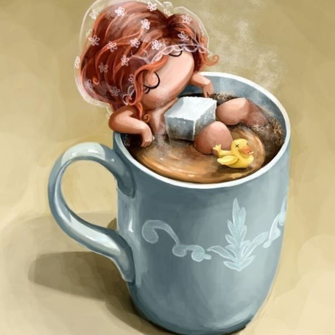 Девочка в чашке кофе