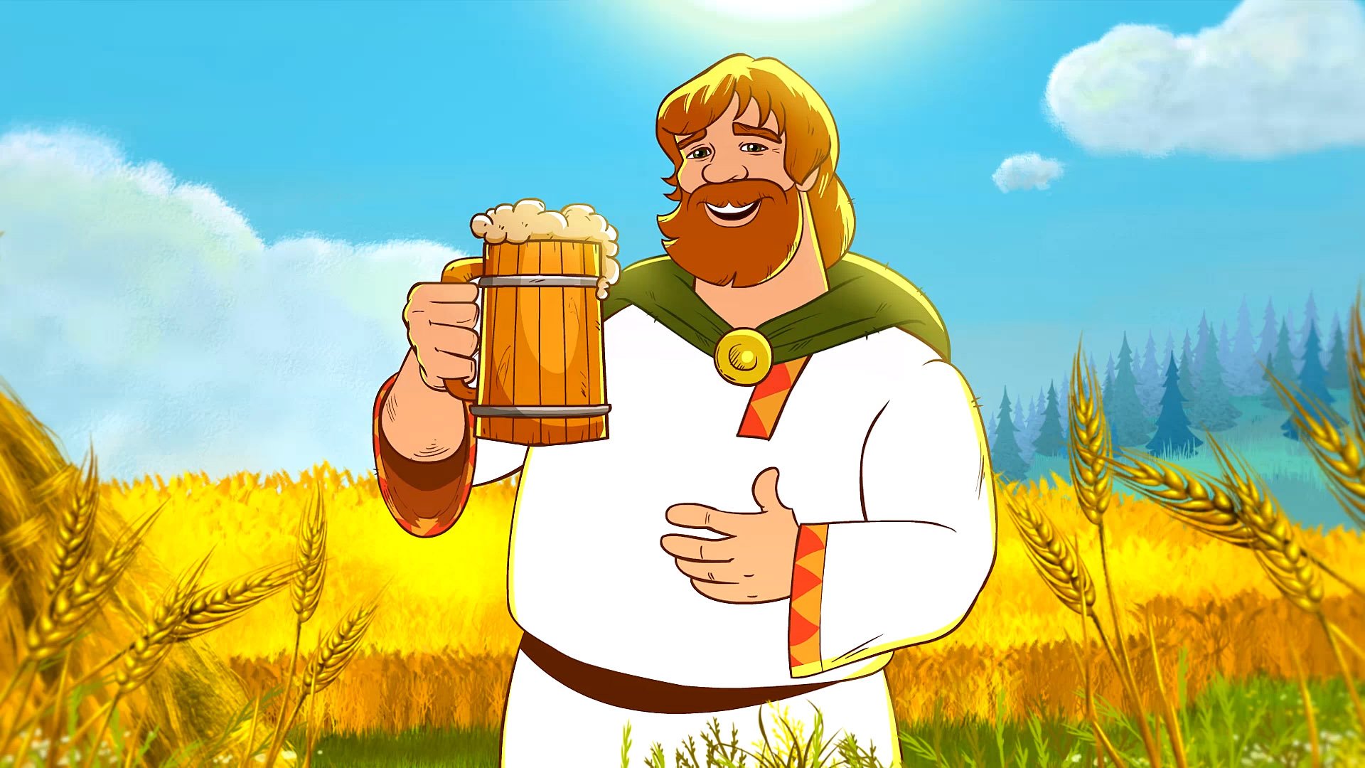 Русские мужики пьют. Богатырь с пивом. Русский богатырь с пивом.